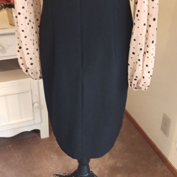 Danny and Nicole LBD With Polka Dot Sleeves. Quiet Luxury - Picture 7 of 10